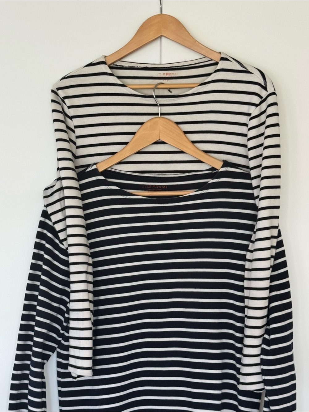 Bundle of 2 Joe Fresh Long-Sleeve Striped Shirts - Classic Casual Tops - Size S